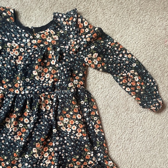 Hayden Girl gorgeous fall floral tiered dress-Girls size small-EUC - Picture 3 of 16